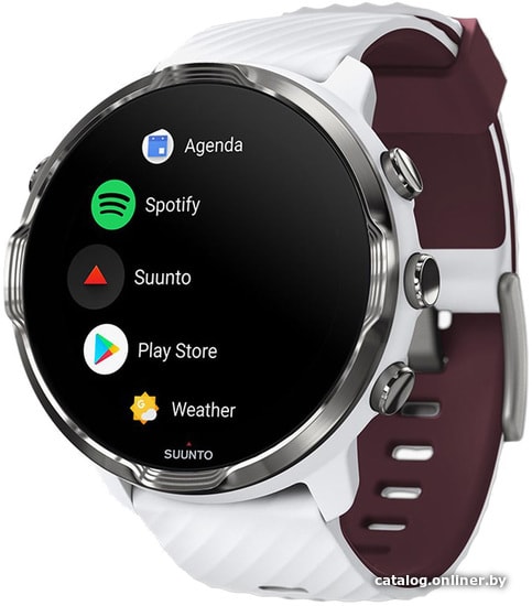 

Умные часы Suunto 7 (белый/бургунди)