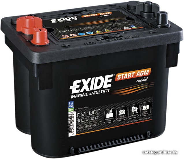 

Автомобильный аккумулятор Exide Start AGM EM1000 (50 А/ч)