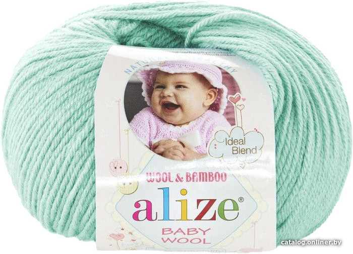 

Пряжа для вязания Alize Baby wool 19 (175 м, водяная зелень)