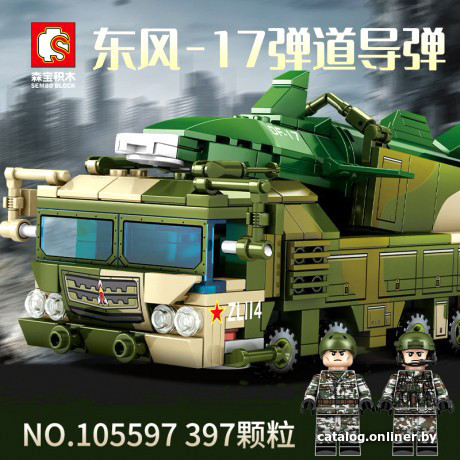 

Конструктор Sembo Block Баллистическая ракета Dongfeng-17 105597