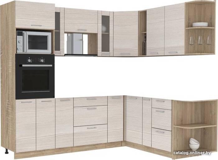 

Готовая кухня Интерлиния Мила 1.88x2.4 правая без столешницы (вудлайн кремовый/вудлайн кремовый)