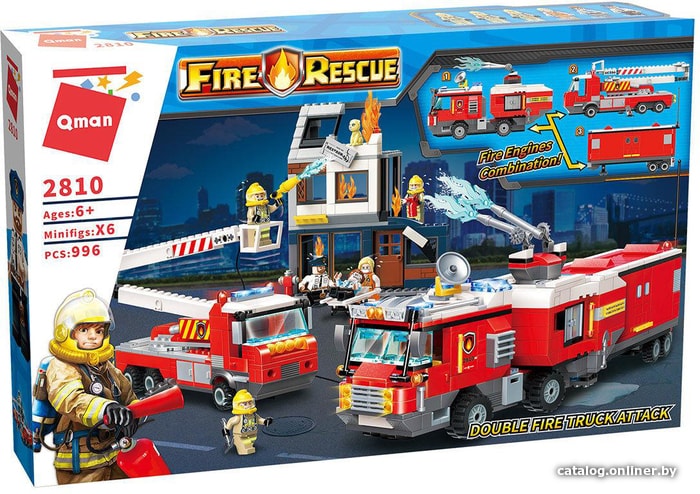 

Конструктор Qman Fire Rescue 2810 Пожарный участок