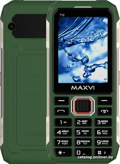 

Кнопочный телефон Maxvi T12 (зеленый)