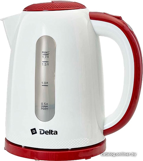

Электрический чайник Delta DL-1106 (белый/бордовый)