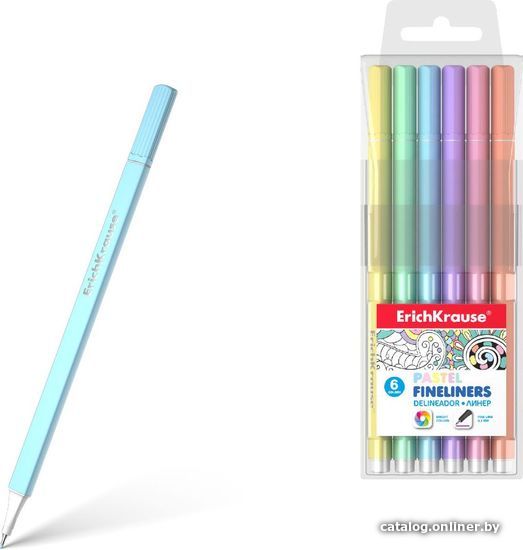 

Набор линеров Erich Krause Pastel 50337 (6цв)