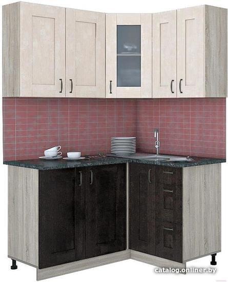 

Готовая кухня Интерлиния Мила Хольц 14x12 (дуб венге/дуб молочный)