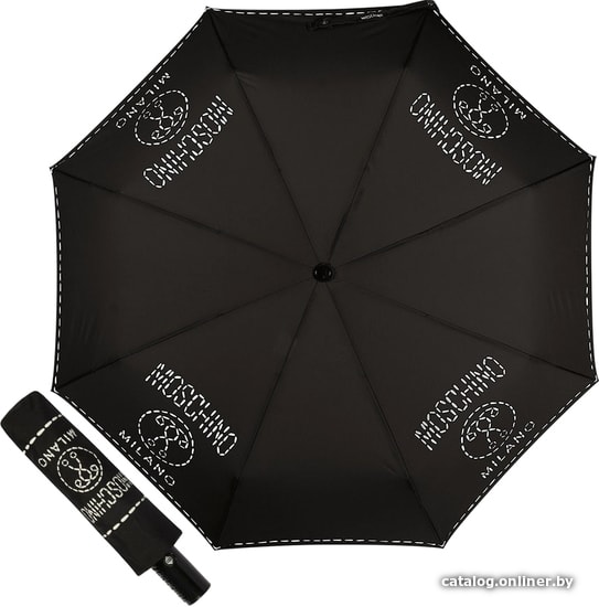 

Складной зонт Moschino 8012-OCA Stitches Black