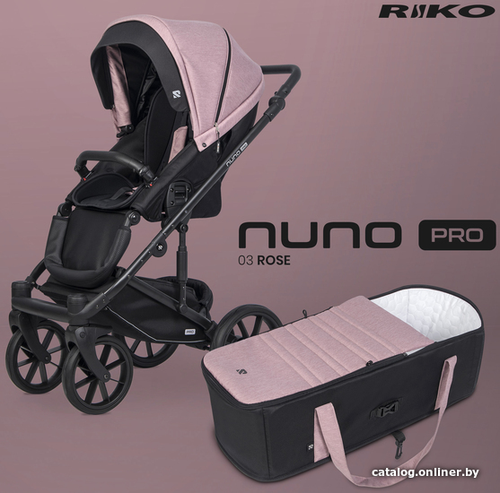 

Универсальная коляска Riko Nuno Pro (2 в 1, rose 03)