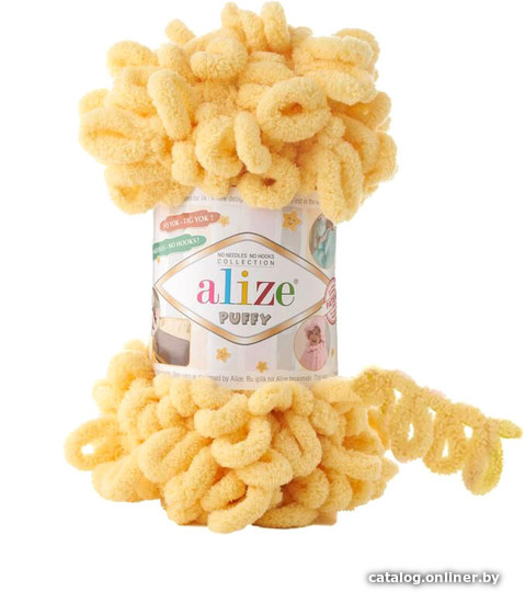 

Пряжа для вязания Alize Puffy 509 (9 м, темно-желтый)