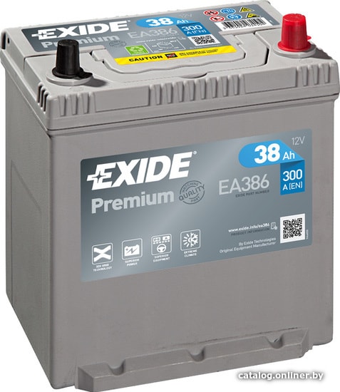 

Автомобильный аккумулятор Exide Premium EA386 (38 А·ч)