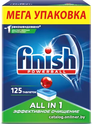 

Таблетки для посудомоечной машины Finish All in 1 Эффективное очищение (125 шт)