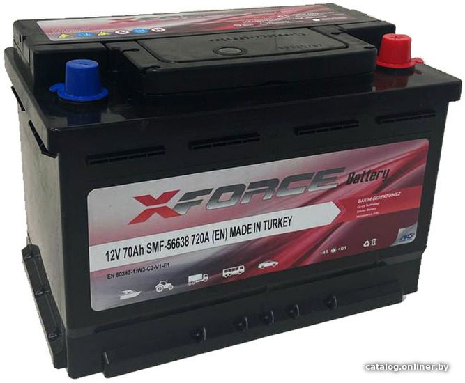 

Автомобильный аккумулятор XFORCE 70 R+ (70 А·ч)