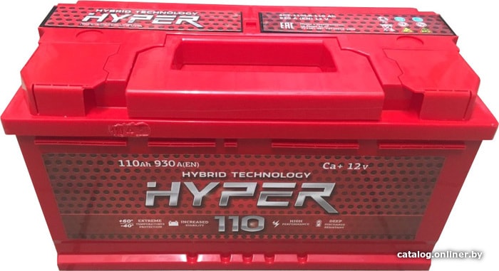 

Автомобильный аккумулятор Hyper 930A (110 А·ч)