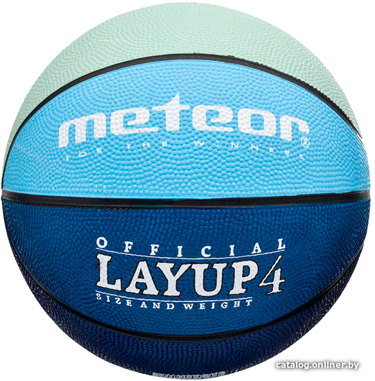 

Баскетбольный мяч Meteor LayUp 07077 (4 размер, синий/голубой)