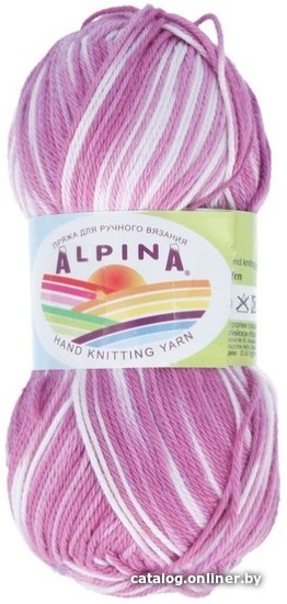

Набор пряжи для вязания Alpina Yarn Katrin №6378 (2x140 м, сиреневый/светло-сиреневый)