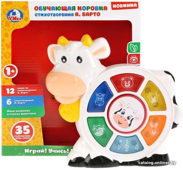 

Развивающая игрушка Умка Обучающая коровка. 18 стихов А. Барто 1307M180-R