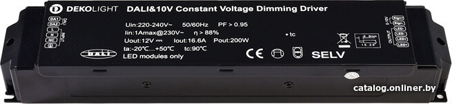 

Блок питания Deko-Light Dasic, DIM, CV, 200AD-12V, DALI-Bus / Push / 1-10V 862160
