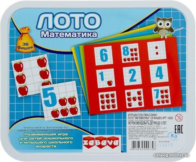 

Развивающая игра Забава Лото Математика 14202