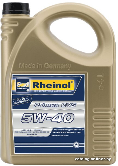 

Моторное масло Rheinol Primus CVS 5W-40 4л