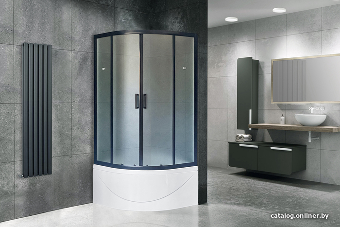 

Душевой уголок Royal Bath RB90BK-C-BL 90x90