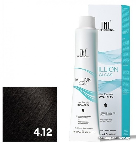 

Крем-краска для волос TNL Professional Million Gloss 4.12 100 мл