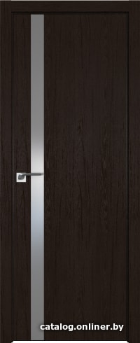

Межкомнатная дверь ProfilDoors 6ZN 60x200 (дарк браун/стекло серебряный лак)