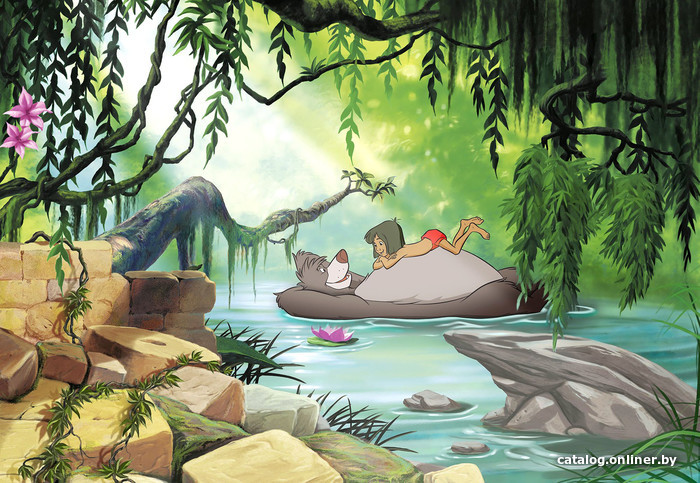 

Фотообои Komar Jungle book swimming with Baloo 8-4106