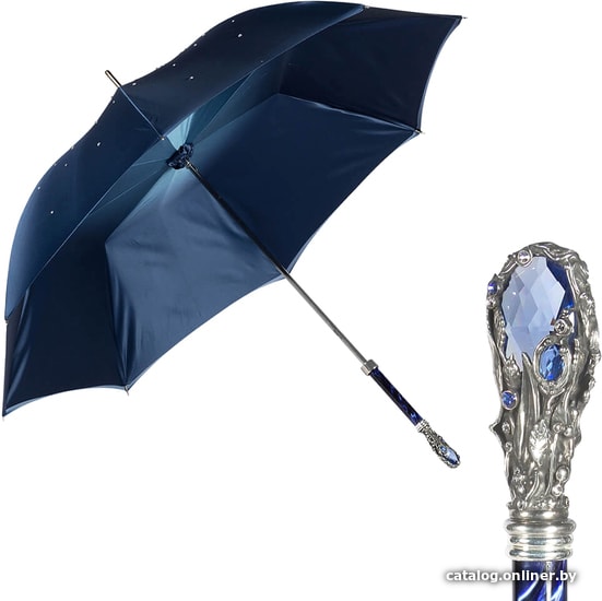 

Зонт-трость Pasotti Swarovski Blu Fiore