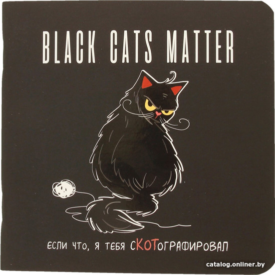 

Блокнот Контэнт Black cats matter С клубком 99907588 (32 л)