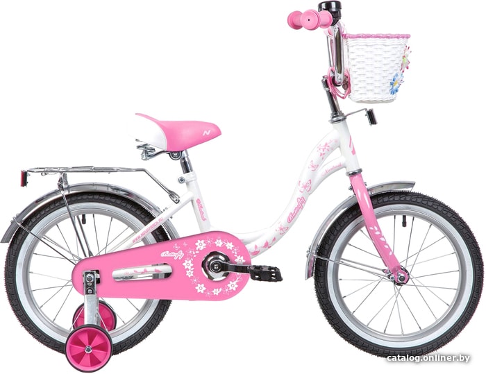

Детский велосипед Novatrack Butterfly 16 2020 167BUTTERFLY.WPN20 (белый/розовый)