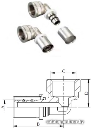 

Фитинг Rifeng F5-L1620x3/4F (никель)