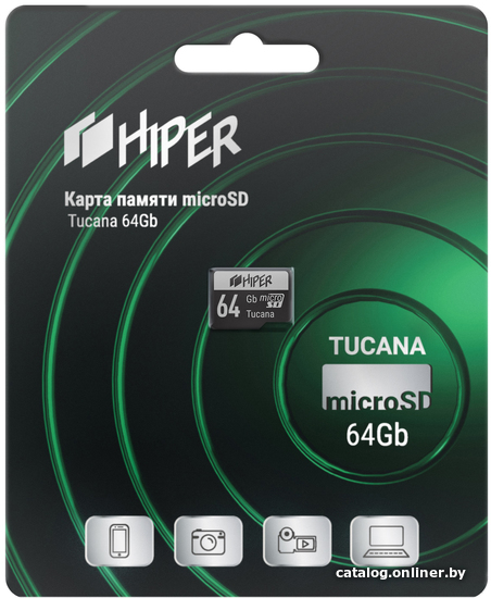 

Карта памяти Hiper microSDHX 64GB Class 10 UHS-1 U3 HI-MSD64GU3
