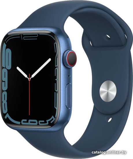 

Умные часы Apple Watch Series 7 LTE 41 мм (алюминий синий/синий омут спортивный)