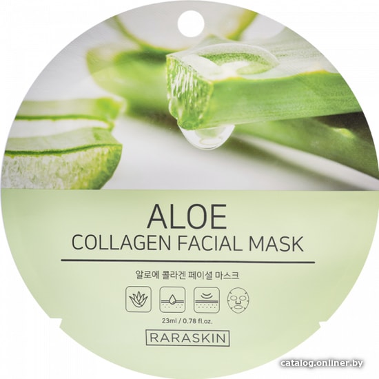 

Raraskin Aloe collagen Facial mask 23 мл
