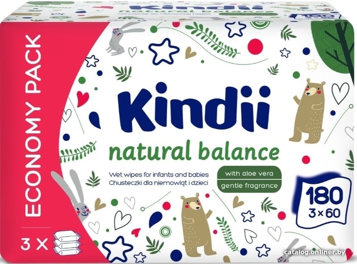 

Kindii Natural balance (3х60 шт)